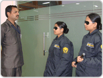 Male and Female security guards